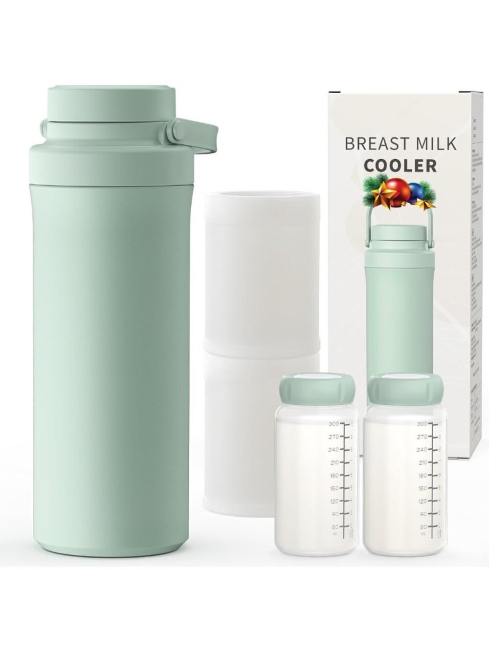 22oz Portable Breast Milk Cooler Bottle with 360° Cooling & Baby Bottles
